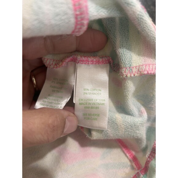 Lilly Pulitzer Girls Palm Pink Green Terry Zip Jacket Cover Up Size XL 14-16 - Picture 3 of 4